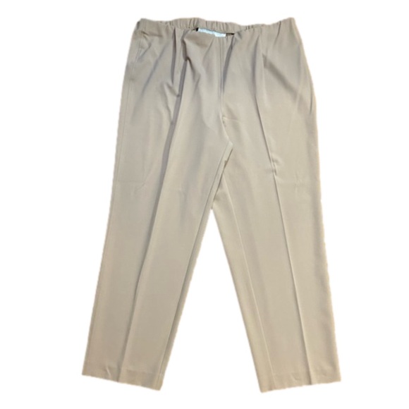 18W Worthington Stretch tan side zip & button boot cut trousers - Picture 4 of 13